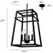 Tellsa 4 Light 15 inch Matte Black Indoor Pendant Ceiling Light