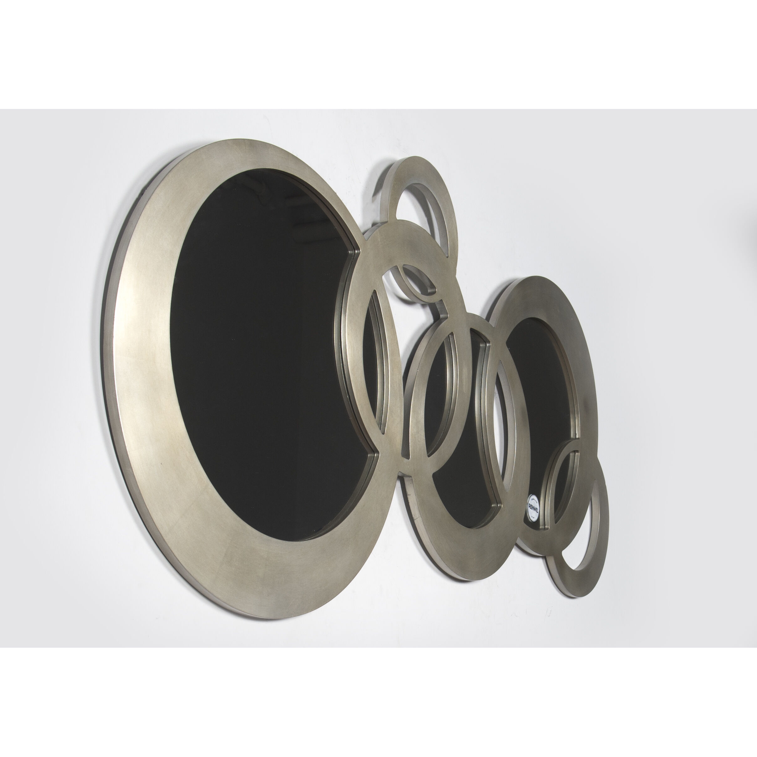 Dublin Circle 71 X 33 inch Champagne Silver Wall Mirror