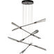 Flight 10 Light 39.9 inch Dark Smoke/Sterling Pendant Ceiling Light, Small