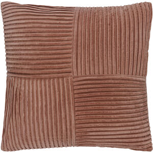 Conrad 20 X 20 inch Brick/Rose Gold/Clay/Dark Brown/Pearl Accent Pillow