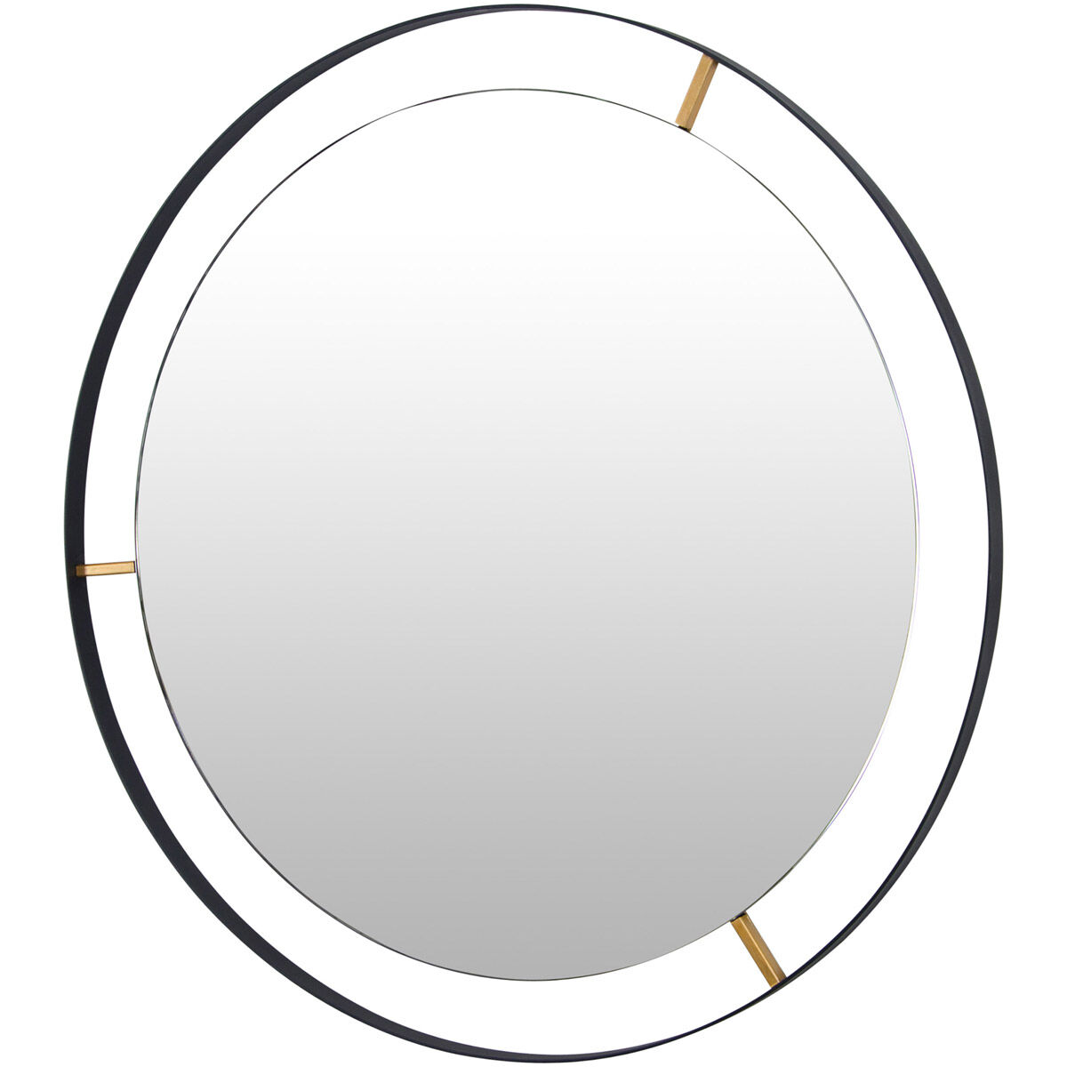 Framed 30 X 30 inch Matte Black Wall Mirror