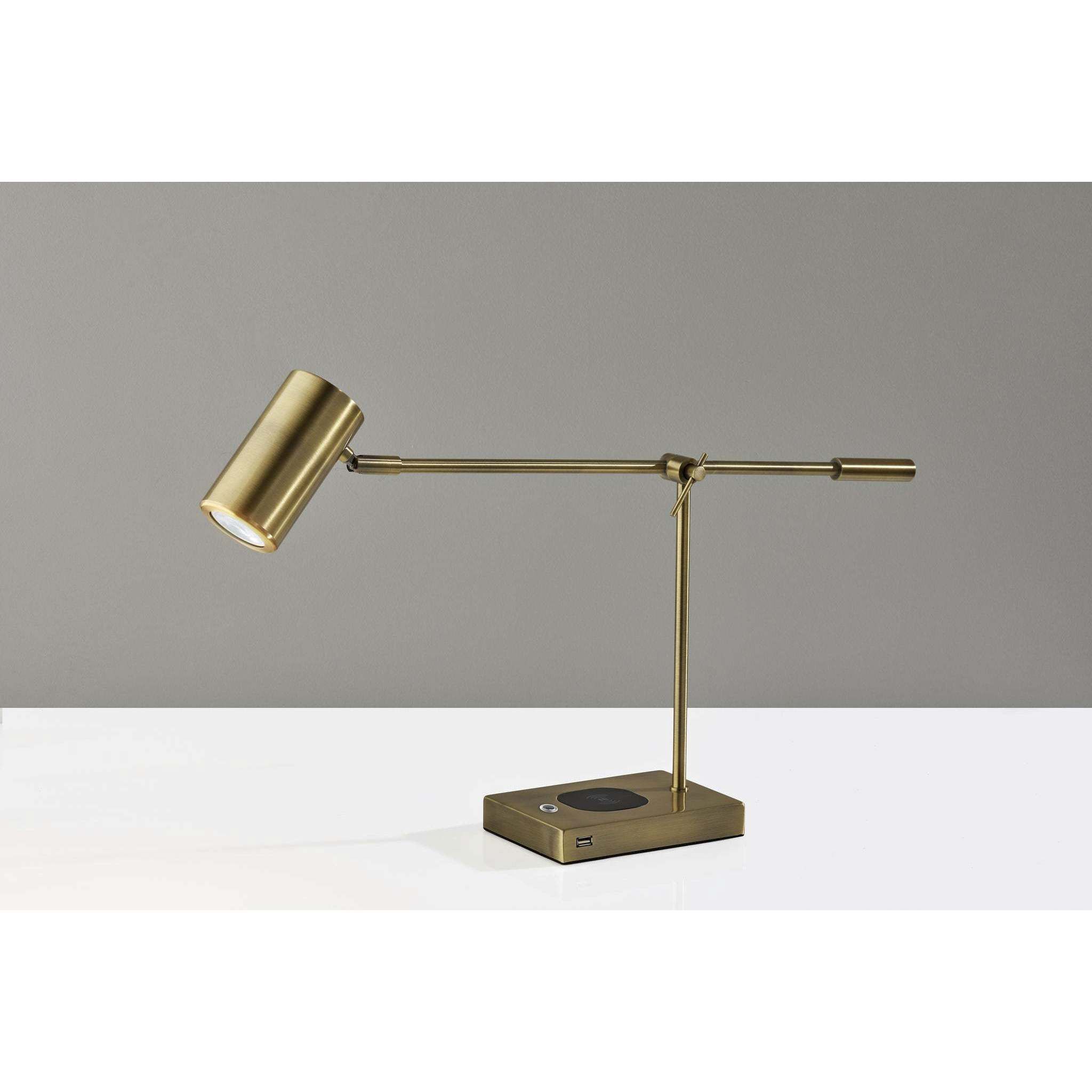 Collette 12.25 inch 4.00 watt Antique Brass Desk Lamp Portable Light