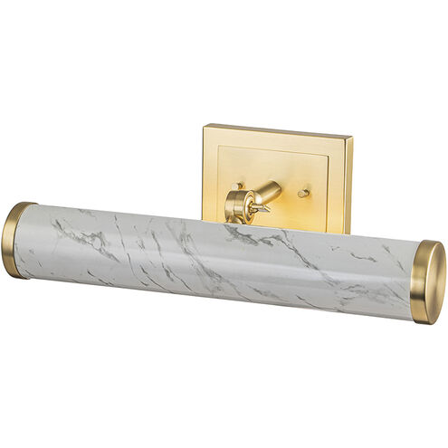 Coates 14 watt 16 inch Carrera Stone Finish and Brushed Brass Picture Light Wall Light