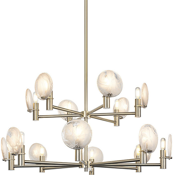 Cloudburst 14 Light 32.38 inch Champagne Gold Pendant Ceiling Light