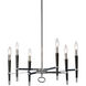 Langford LED 24 inch Polished Chrome/Black Chandelier Ceiling Light in No Shade