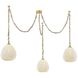 Remi 3 Light 67.5 inch Aged Brass Chandelier Ceiling Light