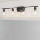 Pruitt 4 Light 36 inch Matte Black Bath Light Wall Light