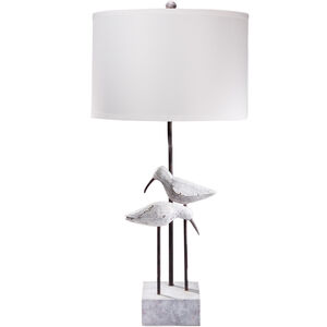 Liberty Bay 31.25 inch 100 watt Distressed White Table Lamp Portable Light