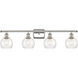 Ballston Athens LED 36 inch Polished Nickel Bath Vanity Light Wall Light in Seedy Glass