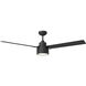 Jovie 58 LED 58 inch Midnight Black with Midnight Black/American Walnut reversible blades Indoor/Outdoor Ceiling Fan