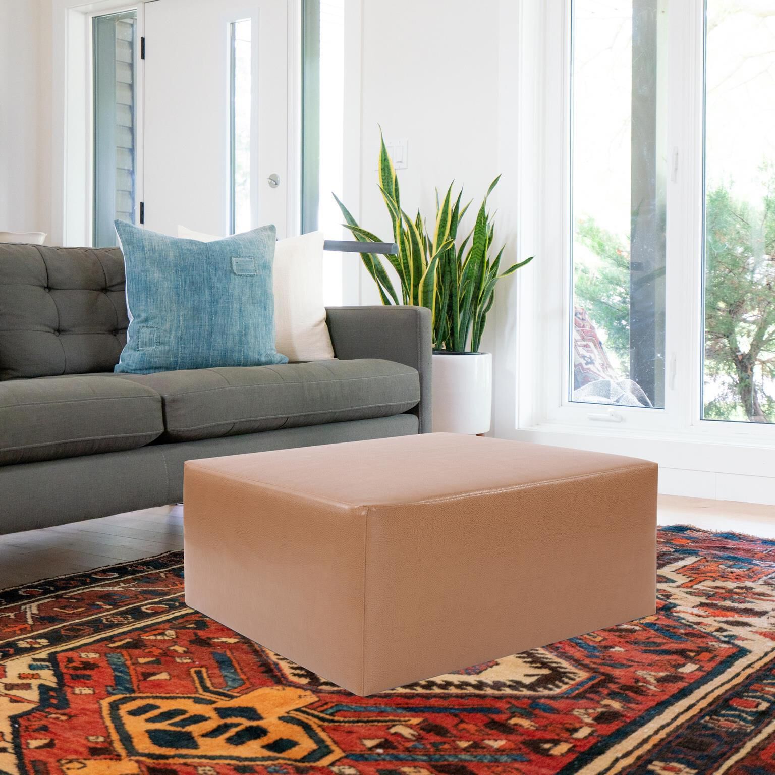 Universal 18 inch Bronze Ottoman, 36in Square, The Avanti Collection