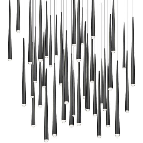 Cascade 41 Light 36 inch Black Multi-Light Pendant Ceiling Light