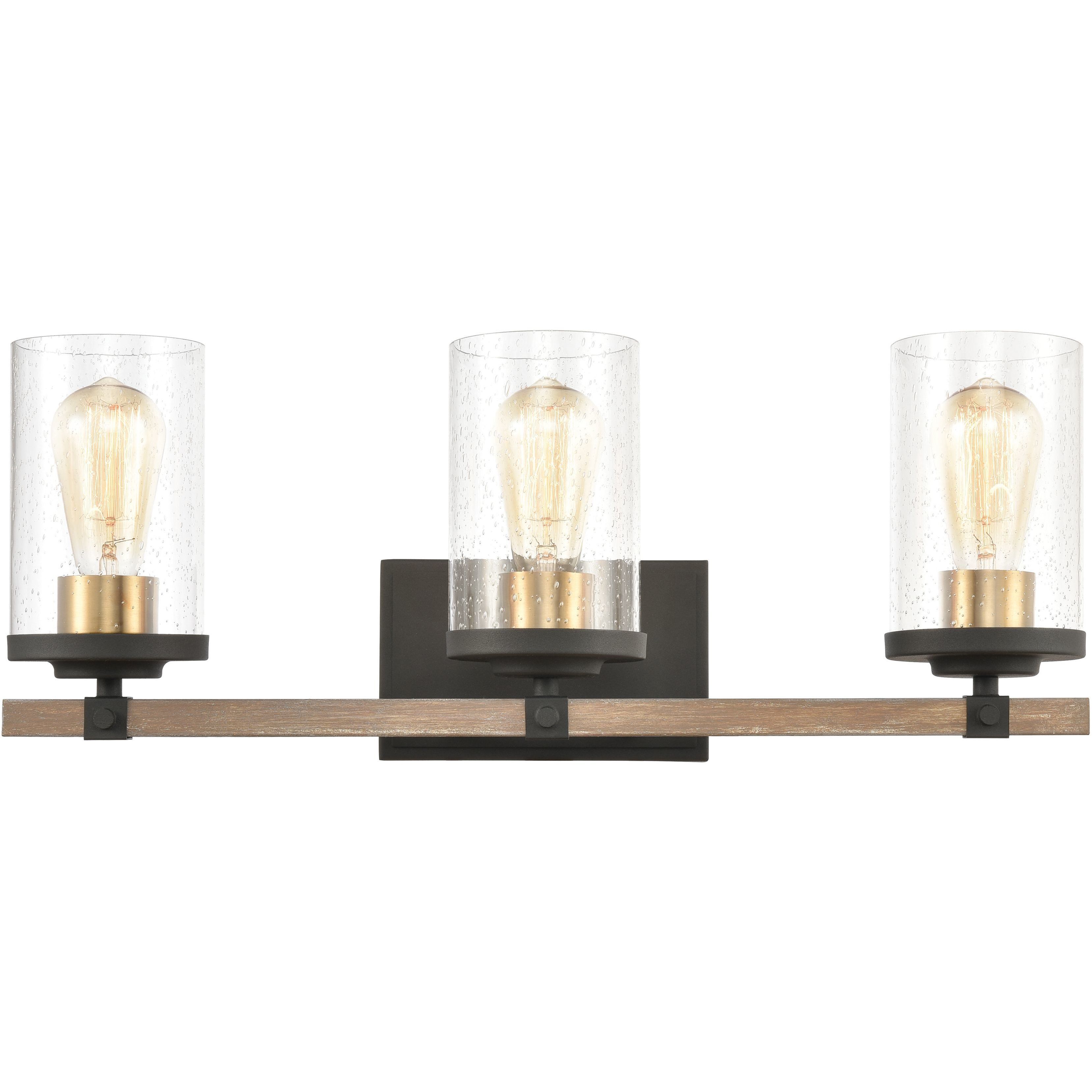 Geringer 3 Light 22 inch Charcoal Vanity Light Wall Light