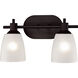 Jackson 2 Light 14 inch Oil Rubbed Bronze Vanity Light Wall Light