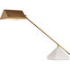 Repertoire 20.5 inch 7.00 watt Antique Brass and White Desk Lamp Portable Light