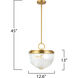 Myla 2 Light 12.62 inch Vintage Brass Pendant Ceiling Light