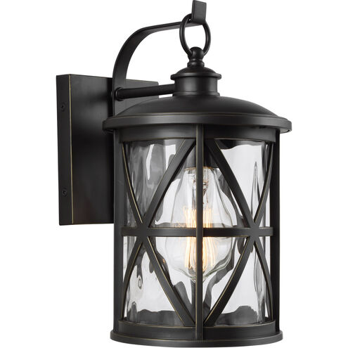 Millbrooke 1 Light 12 inch Antique Bronze Outdoor Wall Lantern, Small