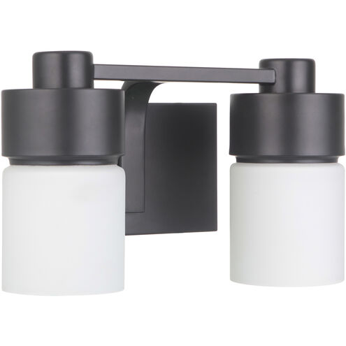 Neighborhood District 2 Light 14 inch Flat Black Vanity Light Wall Light