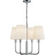 Alora Mood Plisse 4 Light 22.5 inch Chrome/Opal Matte Glass Chandelier Ceiling Light