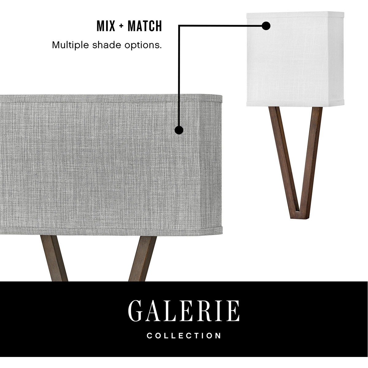 Galerie Vector LED 8 inch Walnut ADA Sconce Wall Light