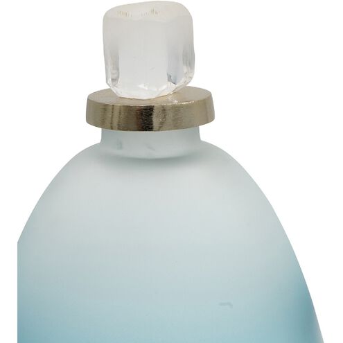 Glisten Blue and White Lidded Bottle