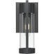 Stratford 1 Light 10.5 inch Matte Black Outdoor Sconce in Clear Glass
