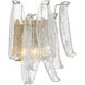Regent Wall Sconce Wall Light in Clear Crackled Glass
