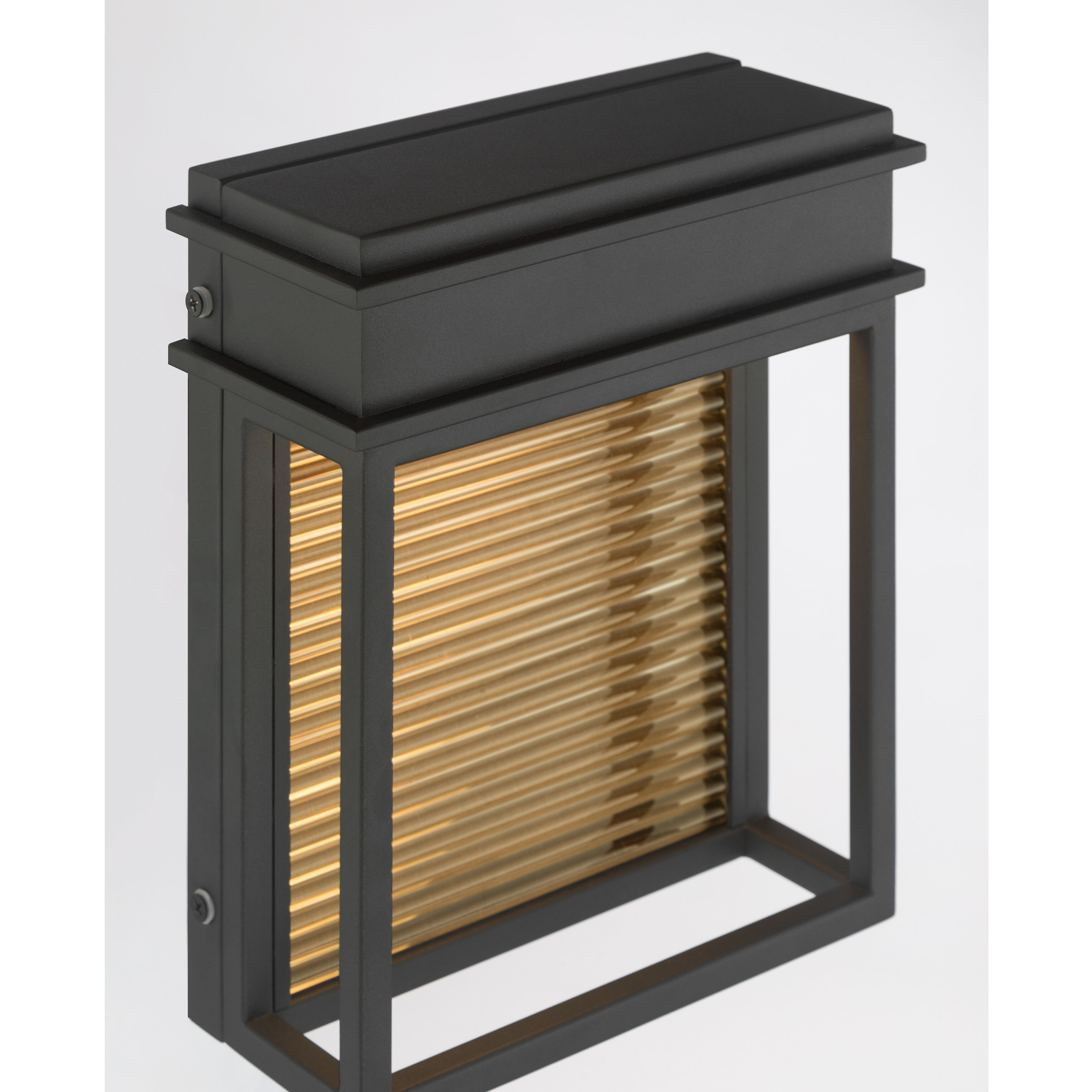 Clyne LED 9 inch Sand Coal Black and Legacy Brass Outdoor Wall Sconce