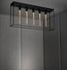 Caged 5 Light 43.31 inch Black Marble Semi-Flush Mount Ceiling Light