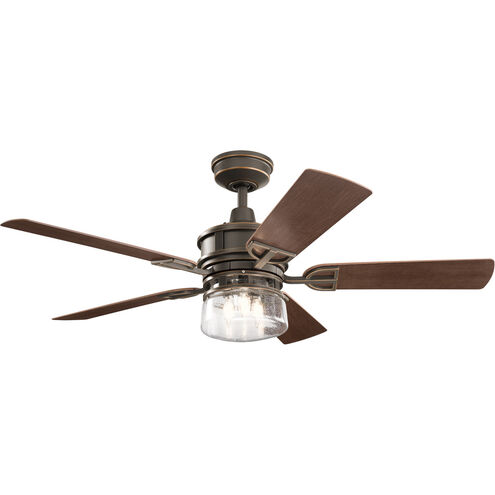 Lyndon 52 inch Olde Bronze with Medium Walnut Blades Ceiling Fan