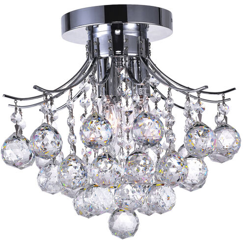 Princess 3 Light 12 inch Chrome Flush Mount Ceiling Light