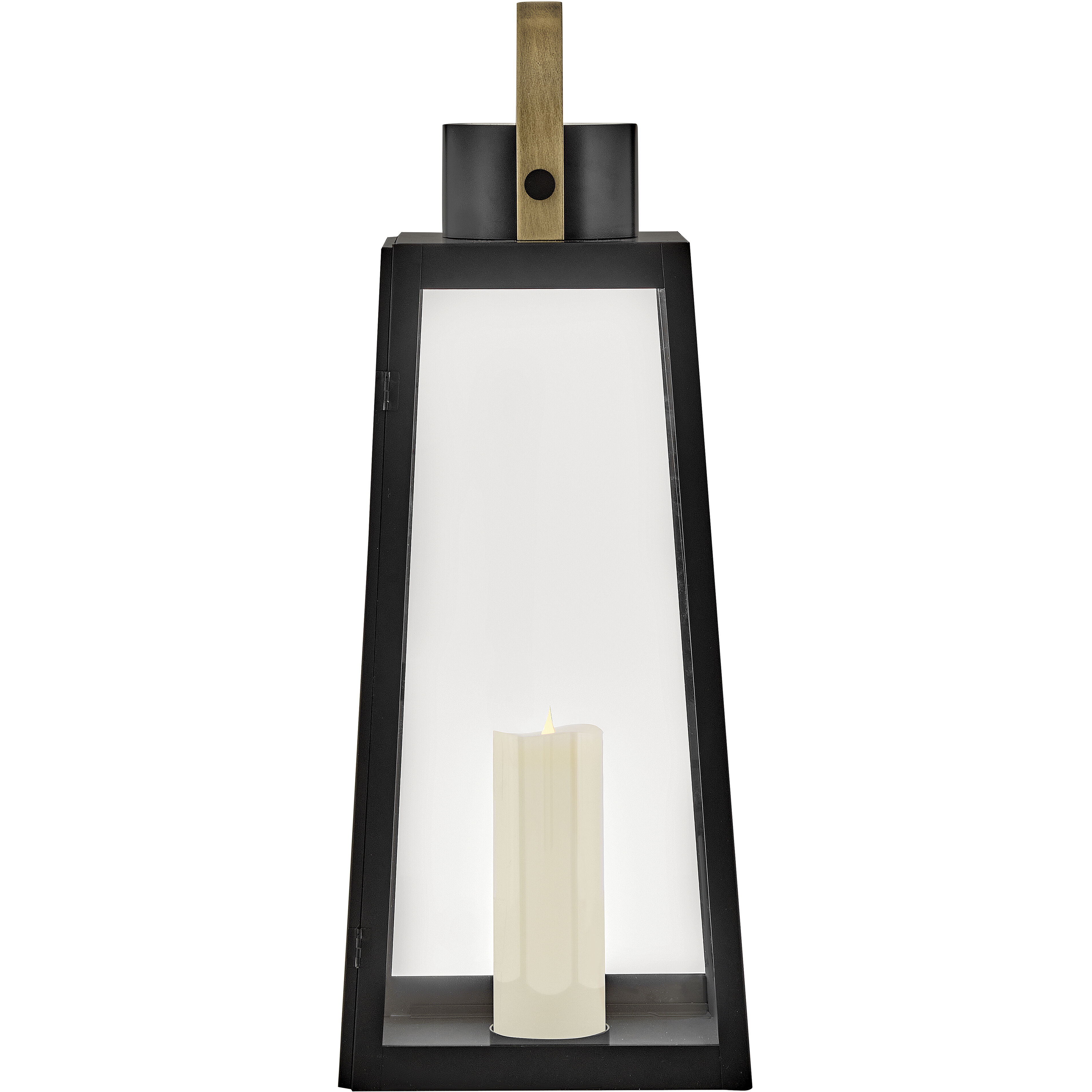 Hugh 28 X 10.5 inch Black with Burnished Bronze Outdoor Decorative Lantern