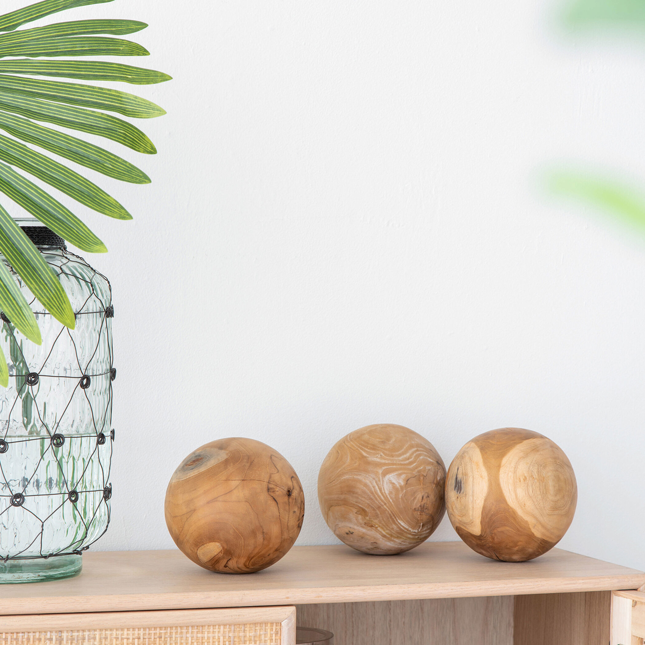 Anita Natural Decorative Ball, Set of 3