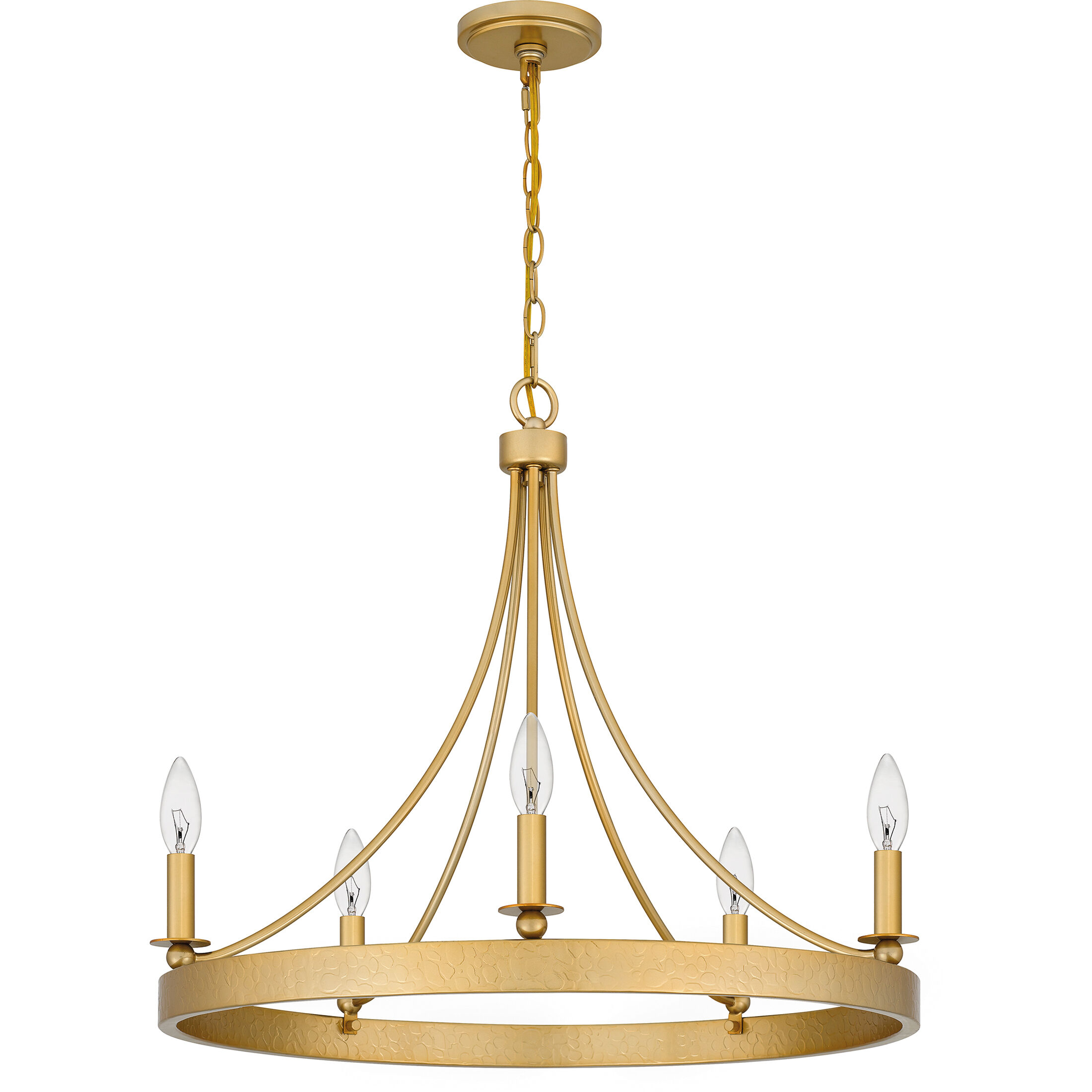 Aspyn 5 Light 26 inch Light Gold Chandelier Ceiling Light