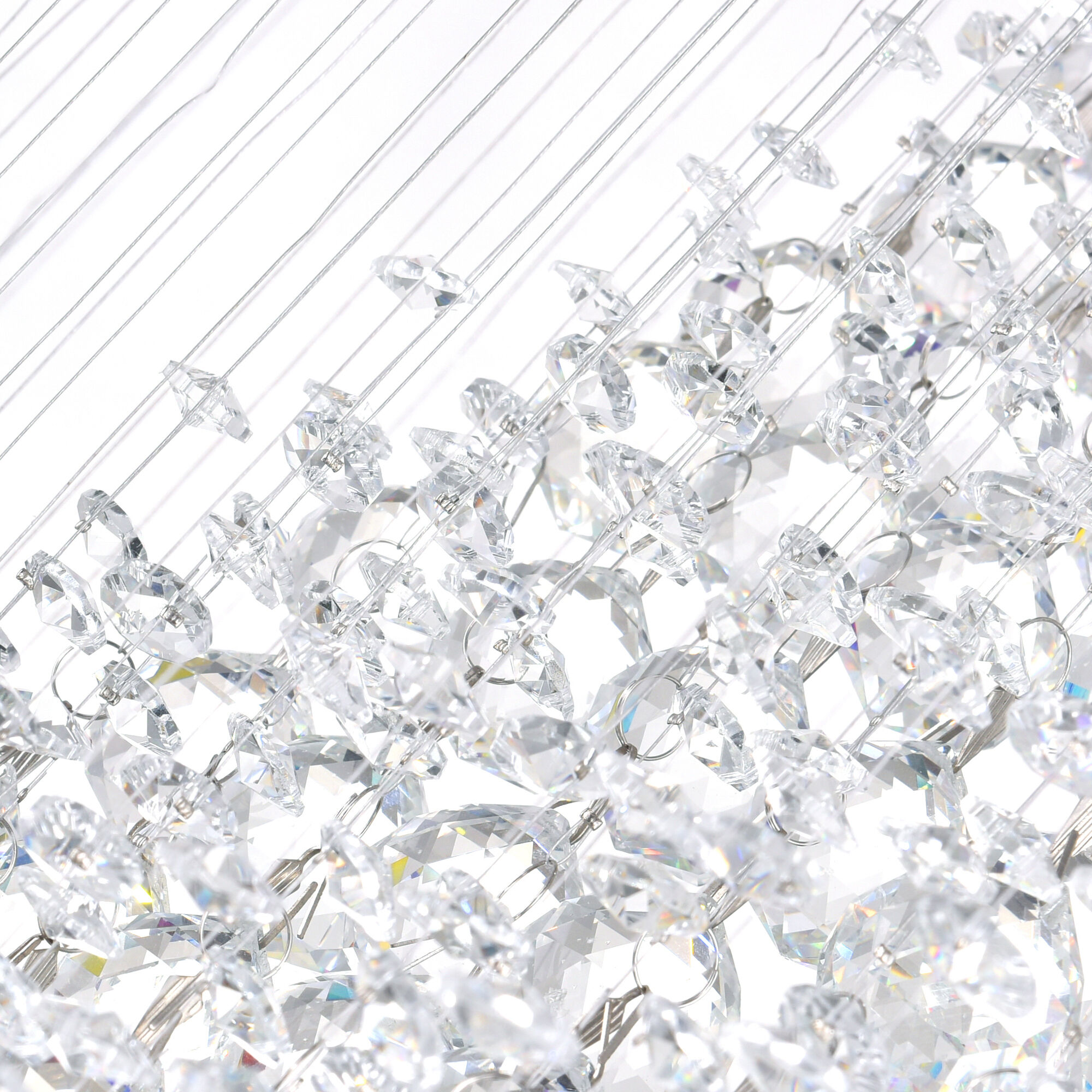 Ribbon 10 Light 26 inch Chrome Flush Mount Ceiling Light