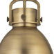 Newton Bell 1 Light 10 inch Brushed Brass Pendant Ceiling Light