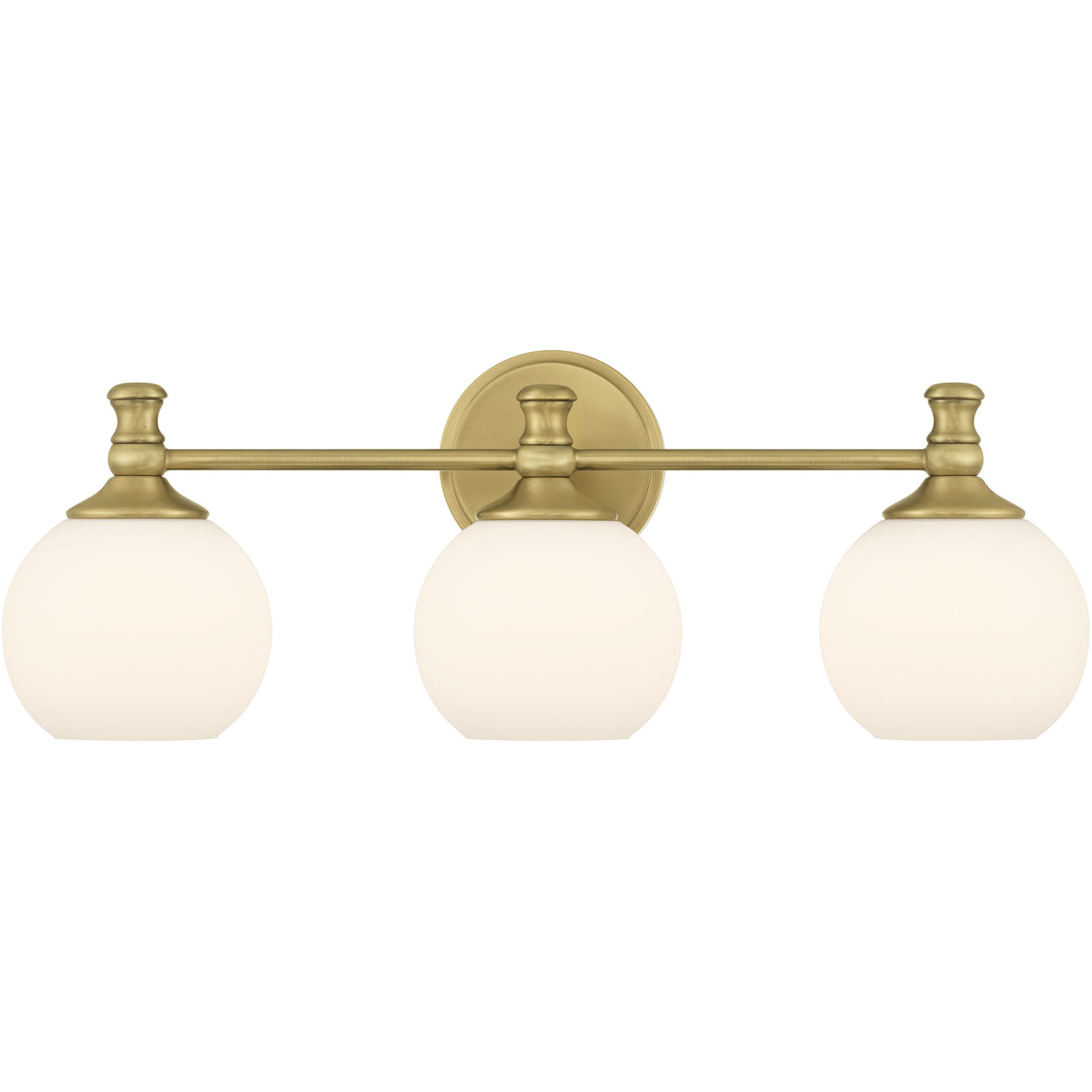 Orlisse 3 Light 23.5 inch Vintage Brass Bathroom Vanity Light Wall Light