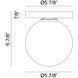 Cosmo Wall Sconce Wall Light in Black and Opal Glass