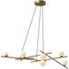 Amara LED 16.5 inch Brushed Gold/Glossy Opal Glass Chandelier Ceiling Light