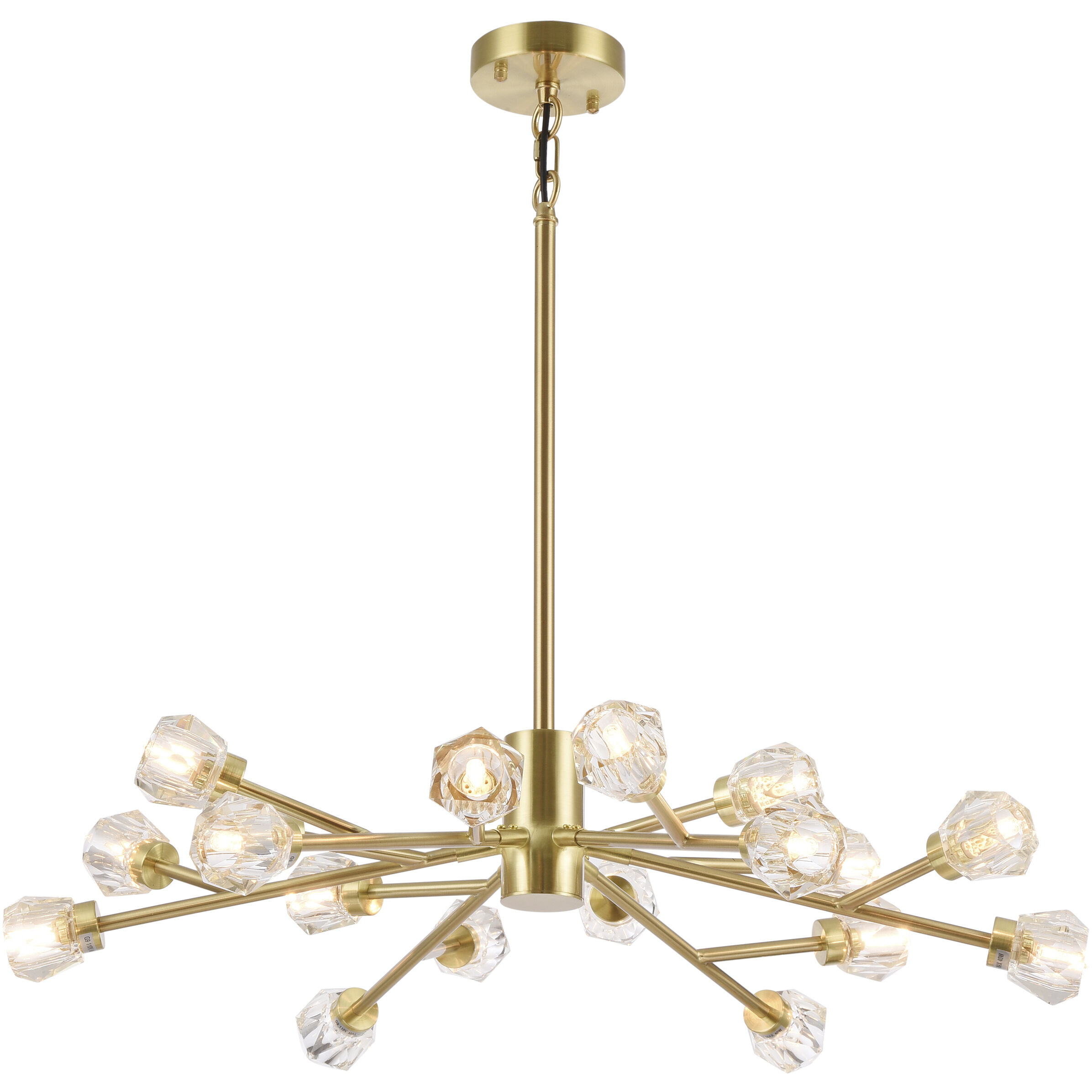 Canada 16 Light 29.5 inch Shiny Gold Chandelier Ceiling Light