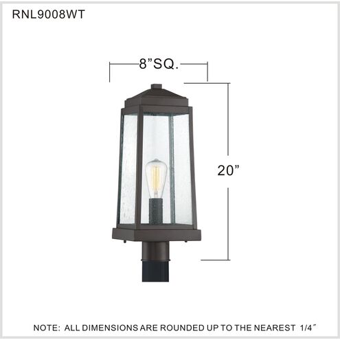 Ravenel 1 Light 20 inch Western Bronze Outdoor Post Lantern