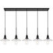 Waltz 5 Light 49 inch Black Pendant Ceiling Light