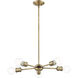Lansdale 5 Light 19 inch Antique Brass with Bronze Accents Chandelier Ceiling Light