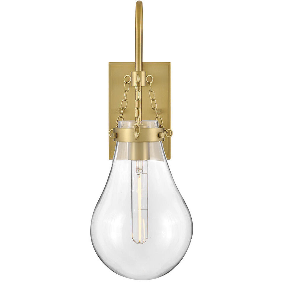Eloise Sconce Wall Light in Lacquered Brass