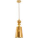Canada 1 Light 5 inch Polished Gold Pendant Ceiling Light