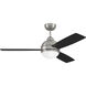 Keen 48 inch Brushed Polished Nickel with Flat Black/Greywood Blades Ceiling Fan