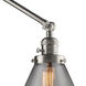 Large Cone 30 inch 3.50 watt Satin Nickel Swing Arm Wall Light, Franklin Restoration