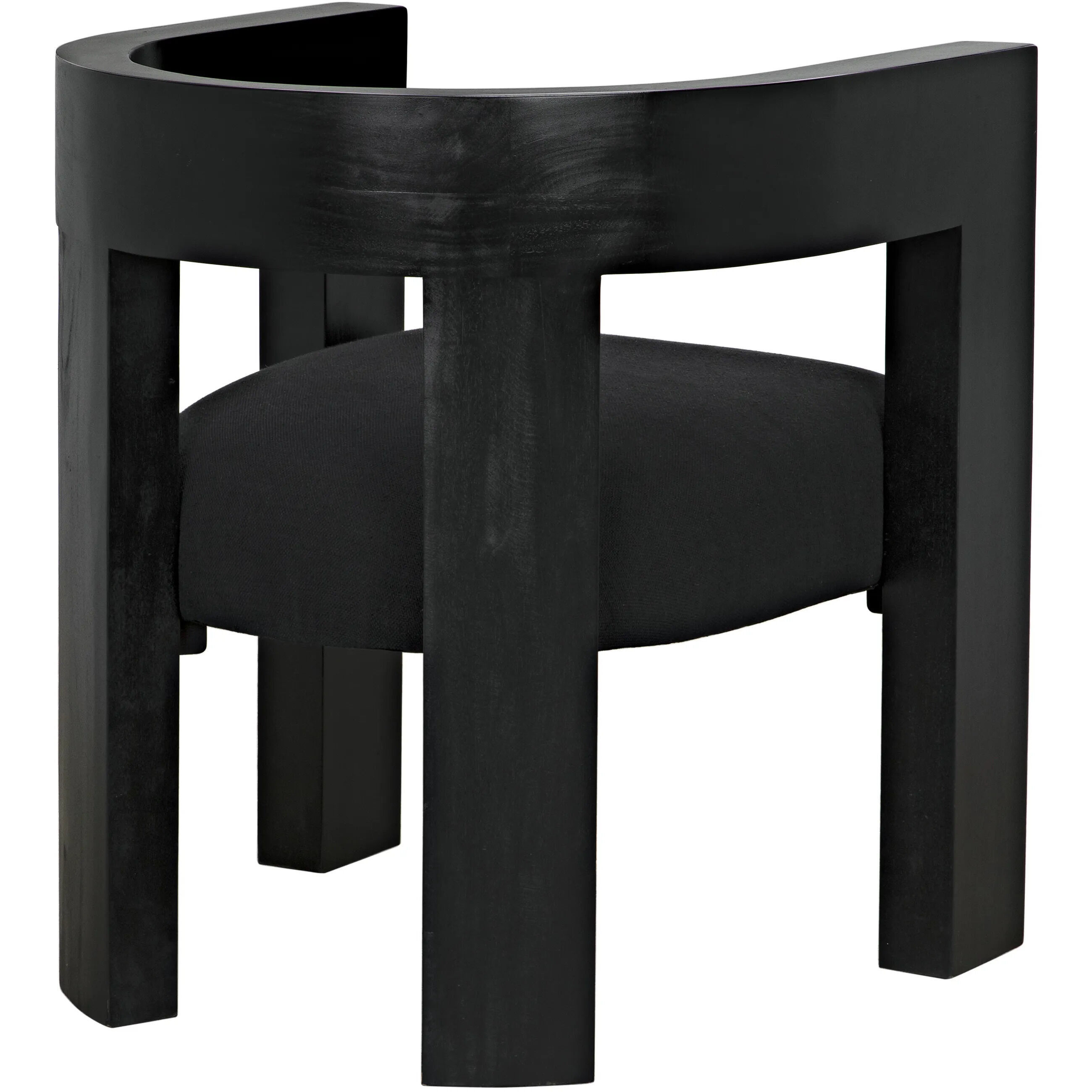 Eros Hand Rubbed Black Dining Chair