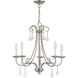 Daphne 5 Light 25 inch Brushed Nickel Chandelier Ceiling Light