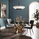 BAX 5 Light 32 inch Sand Coal and Soft Brass Pendant Ceiling Light